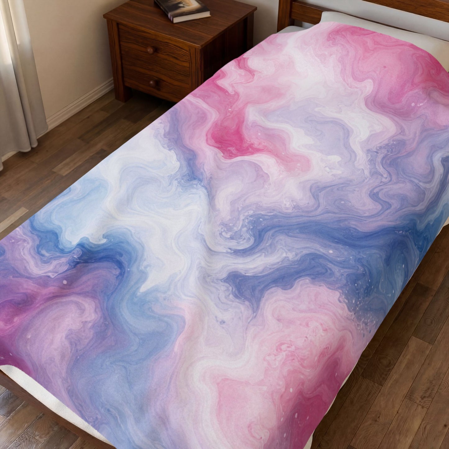 Bigender Watercolor Marble Swirl Blanket