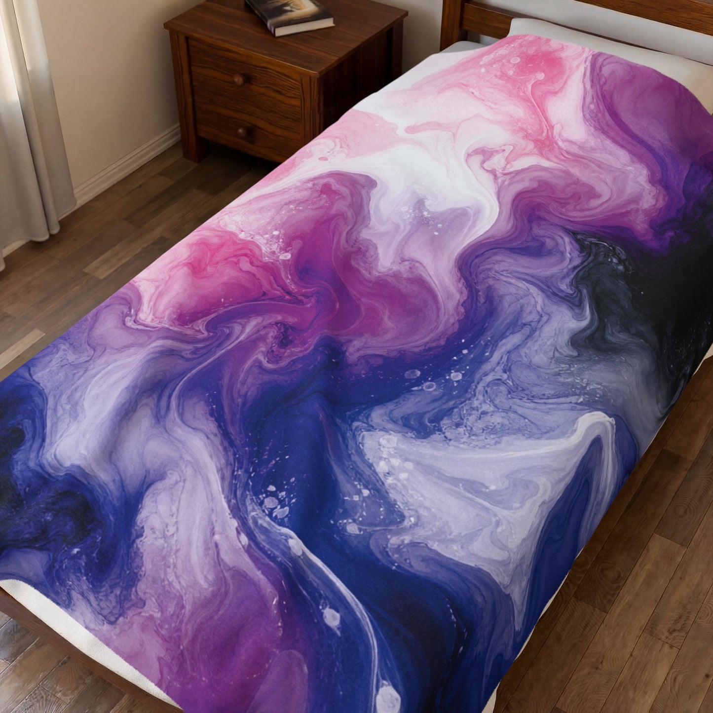 Genderfluid Watercolor Marble Swirl Blanket
