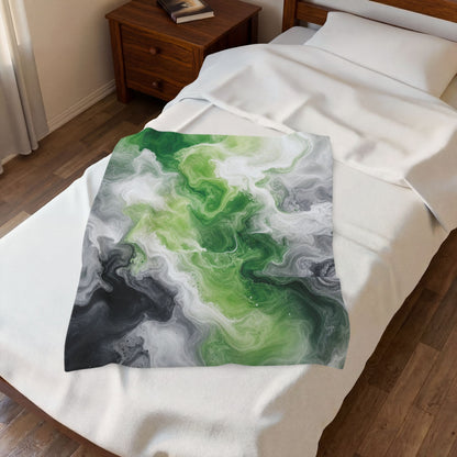 Aromantic Watercolor Marble Swirl Blanket