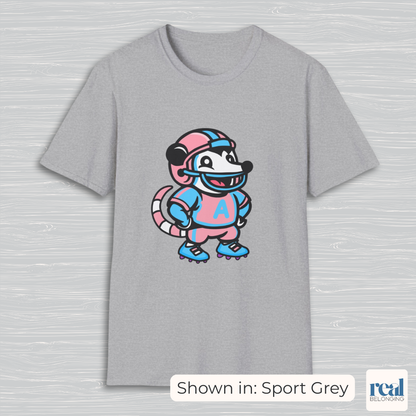Football Possum T-Shirt | 4 Fur Color Choices | Adorable AF