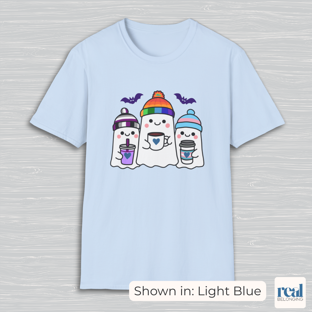 Adorable AF Ghosts - Choose: Rainbow, Trans, and either Non-binary or Asexual