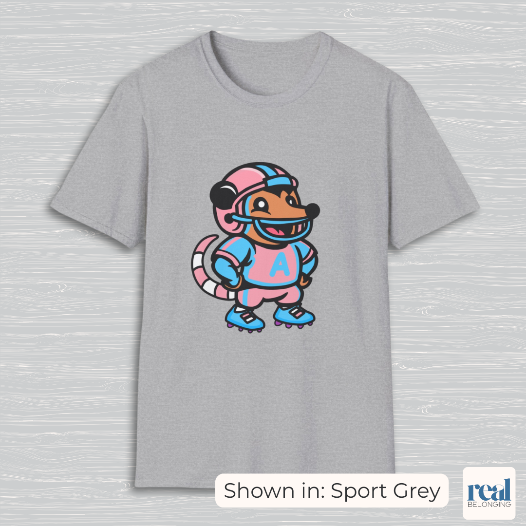 Football Possum T-Shirt | 4 Fur Color Choices | Adorable AF