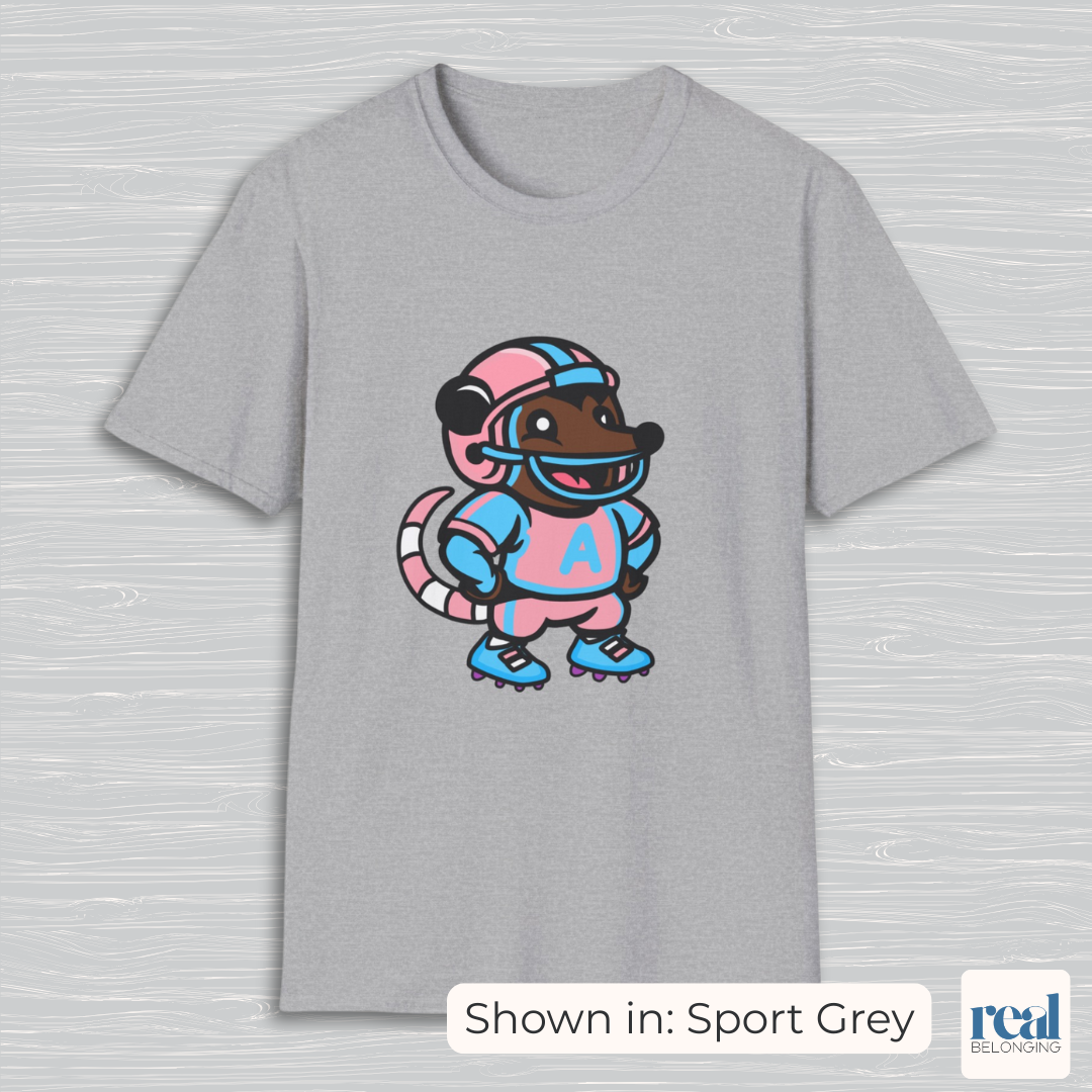 Football Possum T-Shirt | 4 Fur Color Choices | Adorable AF