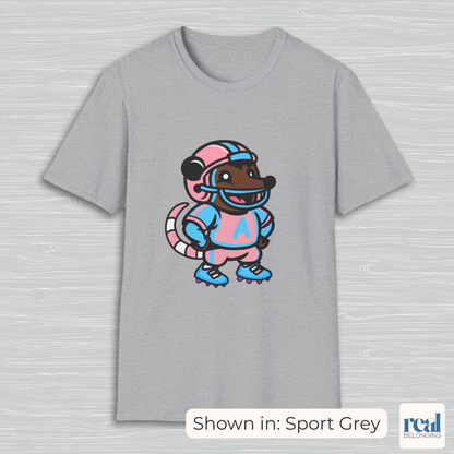 Football Possum T-Shirt | 4 Fur Color Choices | Adorable AF