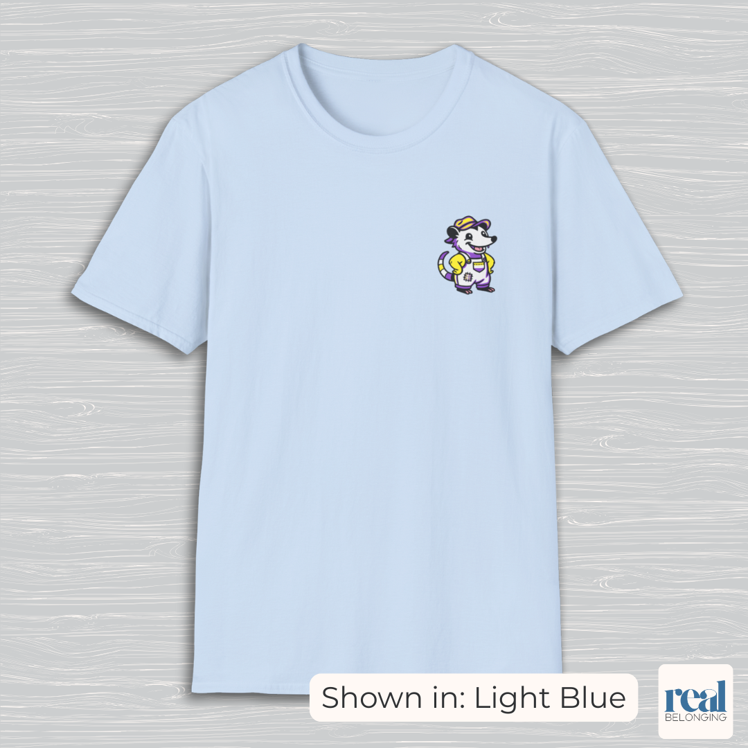 Non-Binary Possum Pride T-Shirt | Adorable AF