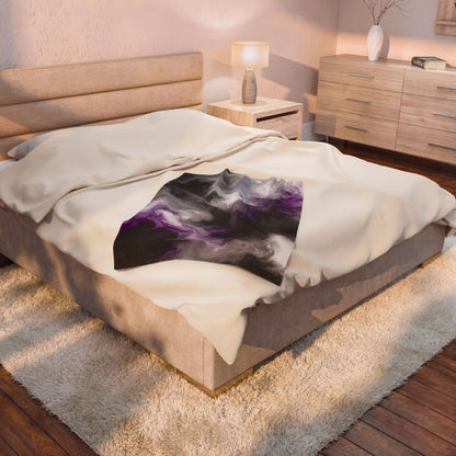 Asexual Watercolor Marble Swirl Blanket
