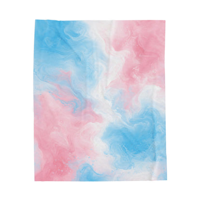 Transgender Watercolor Marble Swirl Blanket