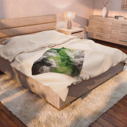 Aromantic Watercolor Marble Swirl Blanket
