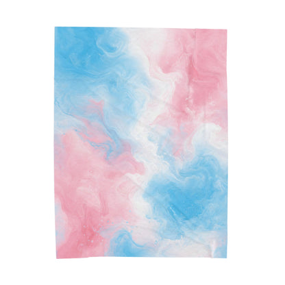 Transgender Watercolor Marble Swirl Blanket