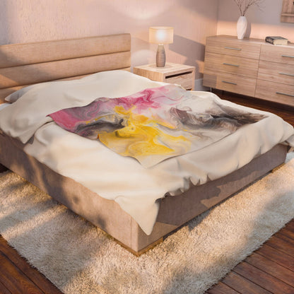 Queerplatonic Watercolor Marble Swirl Blanket