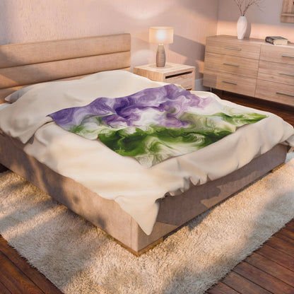 Genderqueer Watercolor Marble Swirl Blanket