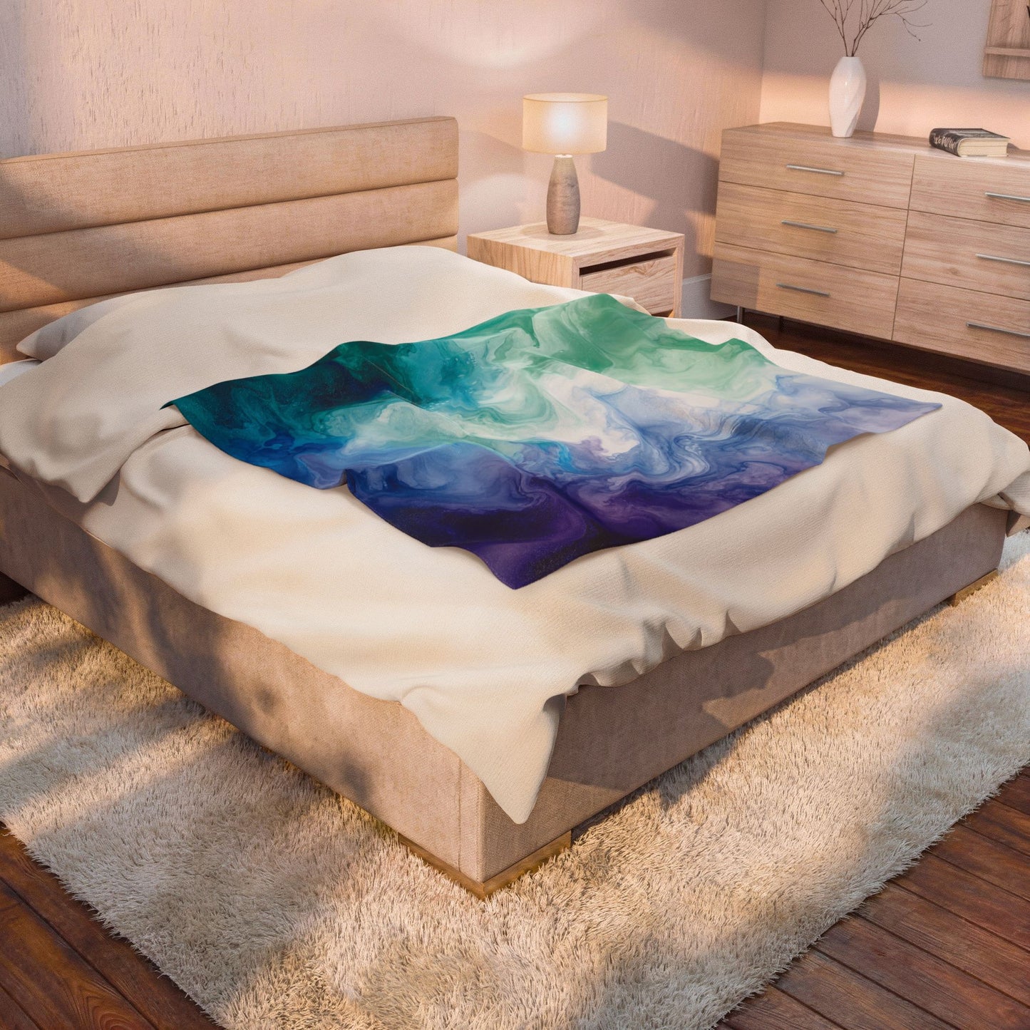 Gay (Men Who Love Men) Watercolor Marble Swirl Blanket