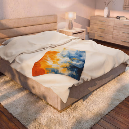 Aroace Watercolor Marble Swirl Blanket