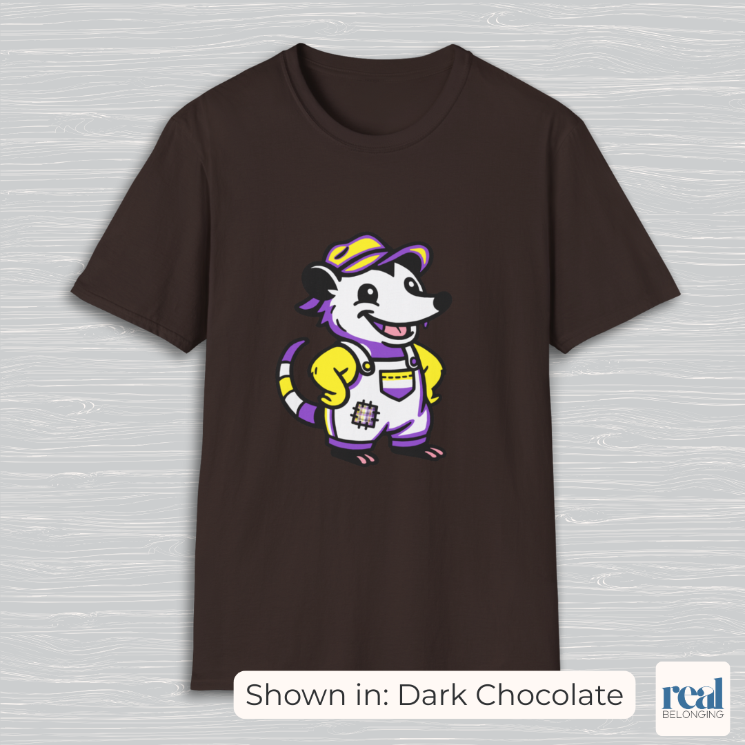 Non-Binary Possum Pride T-Shirt | Adorable AF