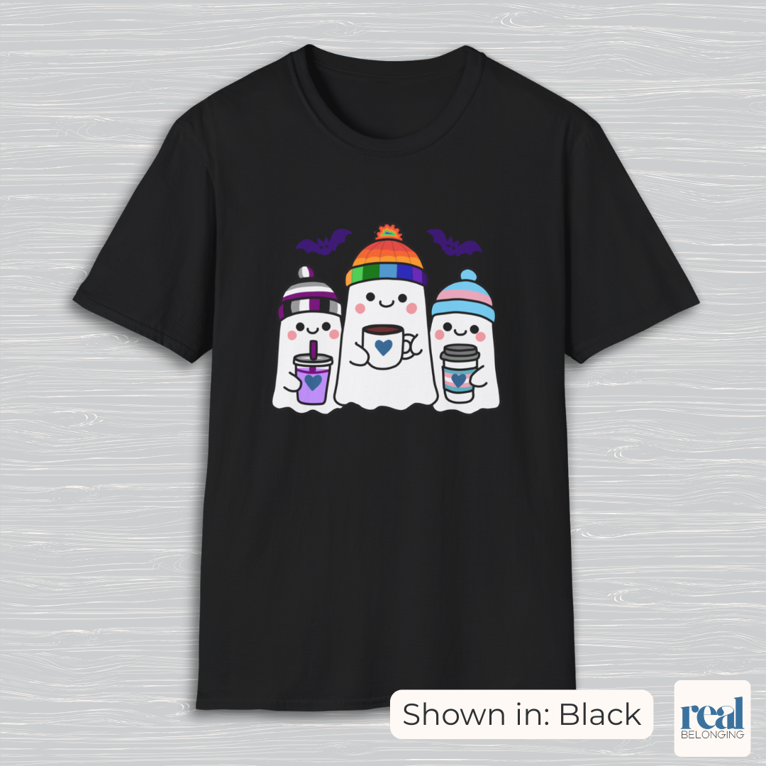 Adorable AF Ghosts - Choose: Rainbow, Trans, and either Non-binary or Asexual