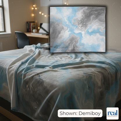 Demiboy Watercolor Marble Swirl Blanket