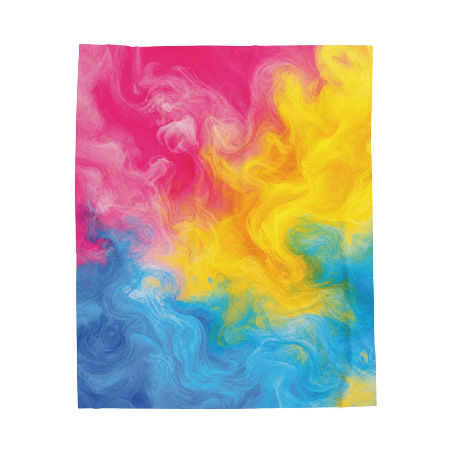 Pansexual Watercolor Marble Swirl Blanket