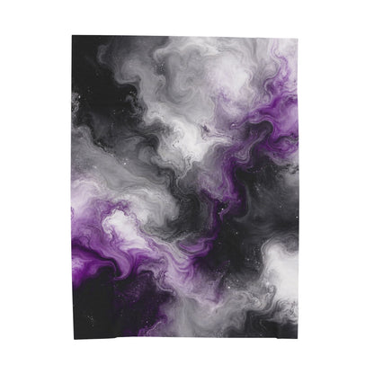 Asexual Watercolor Marble Swirl Blanket