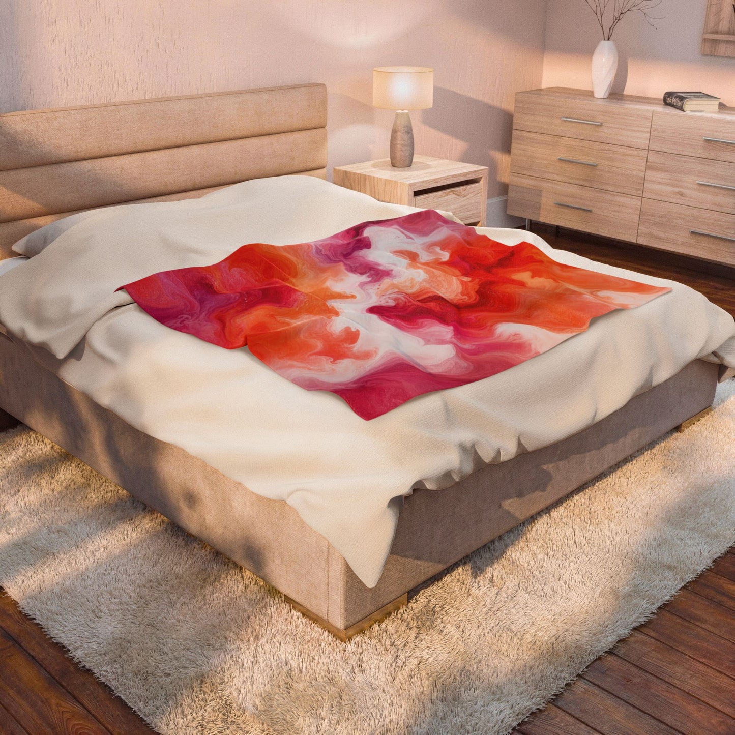 Lesbian Watercolor Marble Swirl Blanket