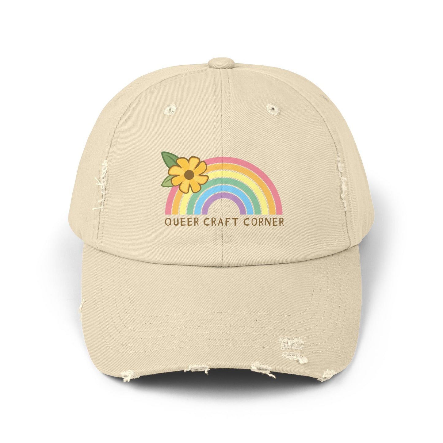 Queer Craft Corner Rainbow Flower Cap