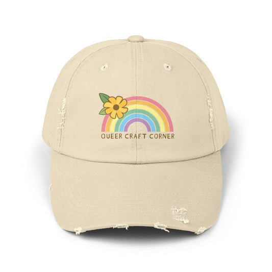 Queer Craft Corner Rainbow Flower Cap