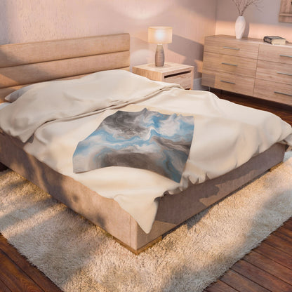 Demiboy Watercolor Marble Swirl Blanket