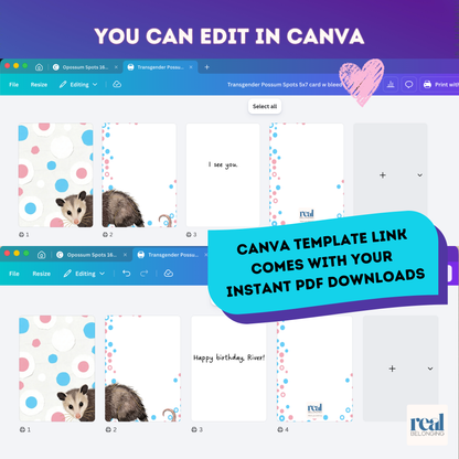 16-Identity LGBTQ+ Opossum Spots Greeting Card Mega-Pack