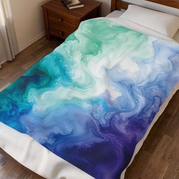 Gay (Men Who Love Men) Watercolor Marble Swirl Blanket