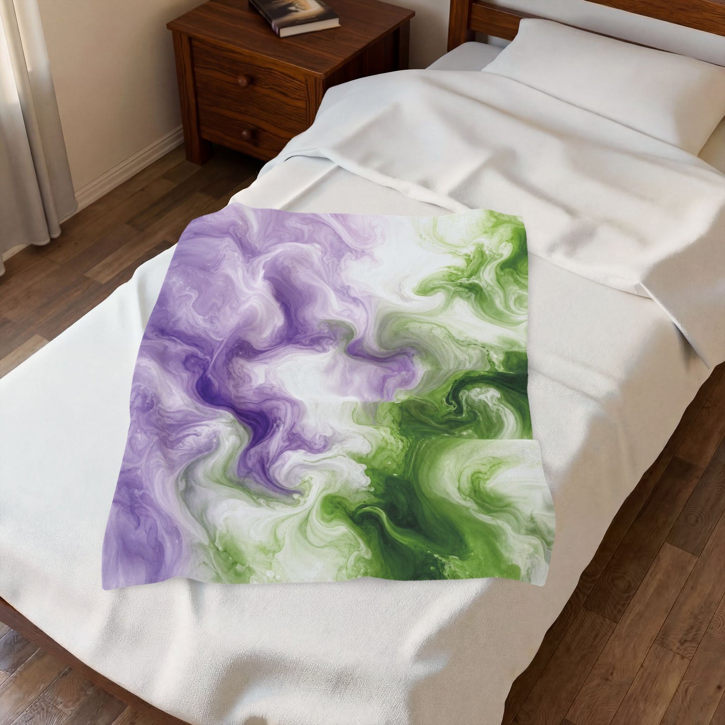 Genderqueer Watercolor Marble Swirl Blanket