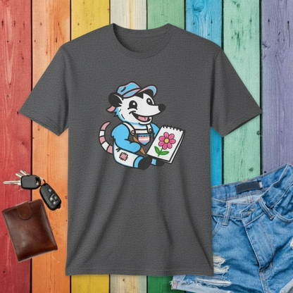 Adorable AF Trans Possum Drawing Artist