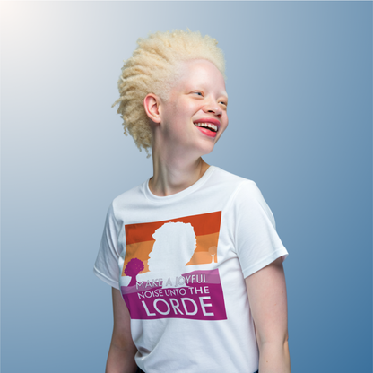 Make a Joyful Noise Unto the Lorde T-Shirt | Lesbian Pride Landscape