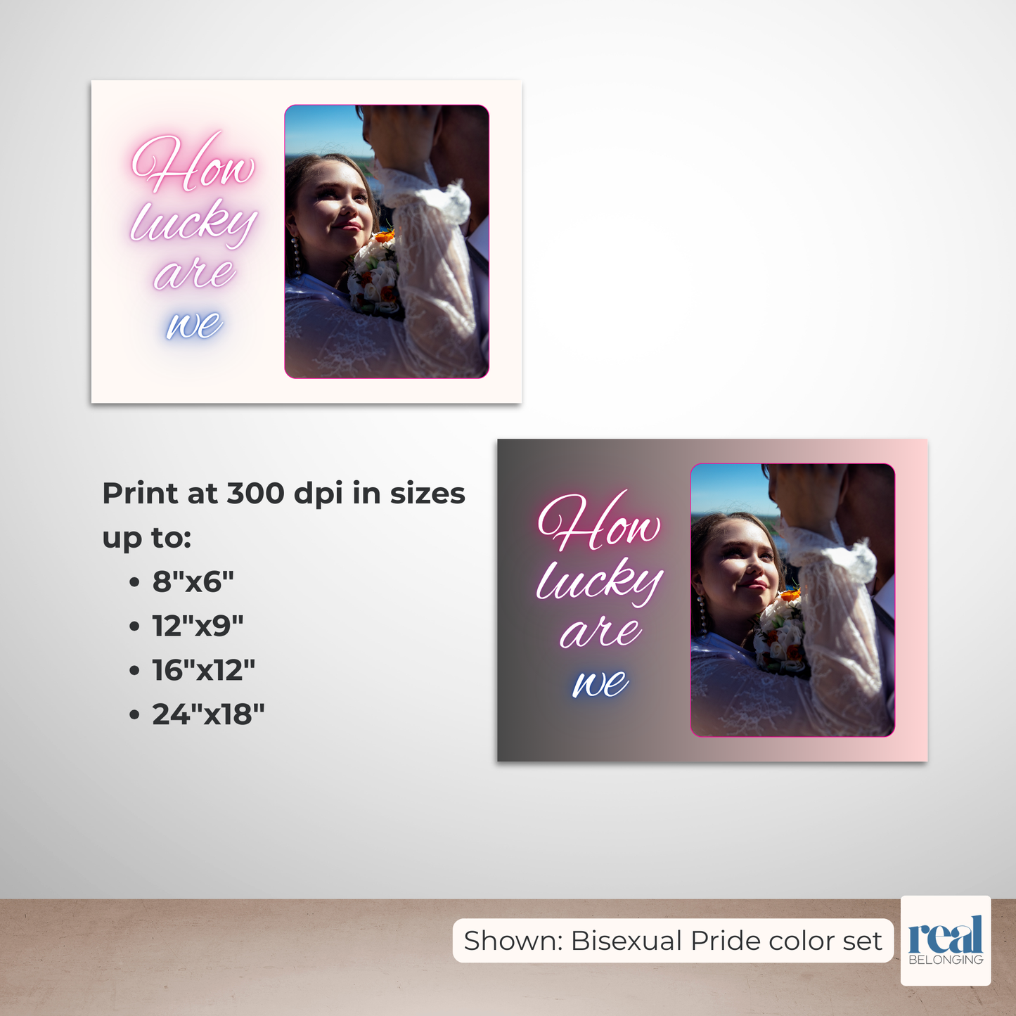 How Lucky Are We Custom Wall Art | High-Res Editable Canva Template