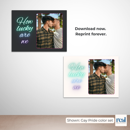 How Lucky Are We Custom Wall Art | High-Res Editable Canva Template