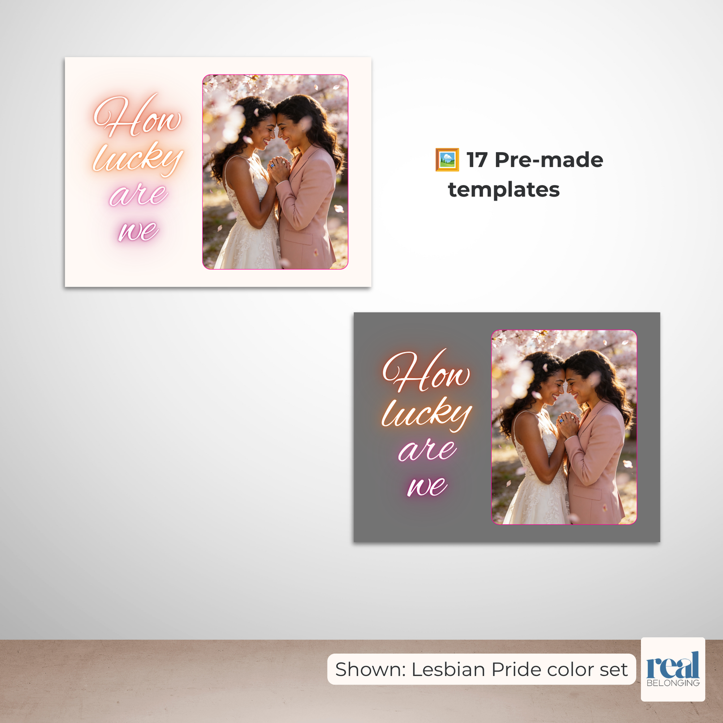 How Lucky Are We Custom Wall Art | High-Res Editable Canva Template