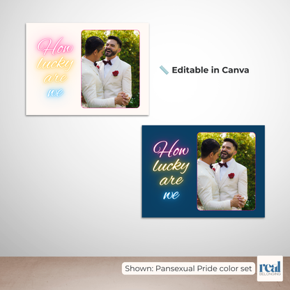How Lucky Are We Custom Wall Art | High-Res Editable Canva Template