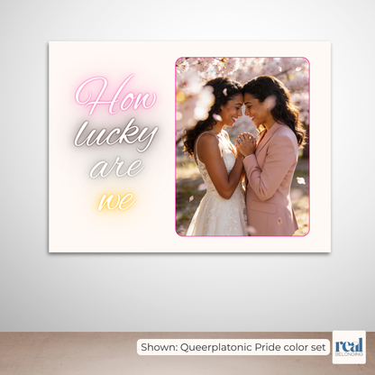 How Lucky Are We Custom Wall Art | High-Res Editable Canva Template
