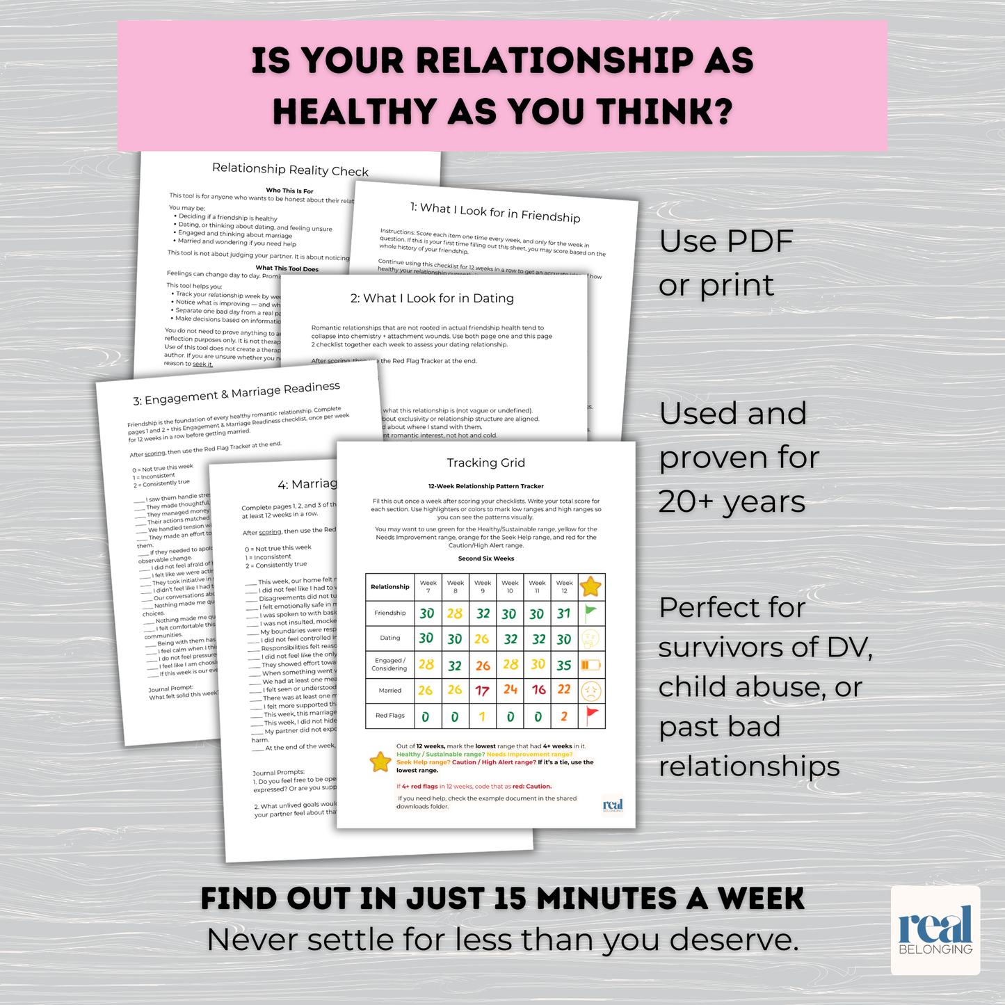 Relationship Reality Check | Healthy Boundaries Worksheet & Tracker