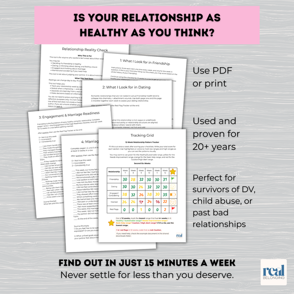 Relationship Reality Check | Healthy Boundaries Worksheet & Tracker