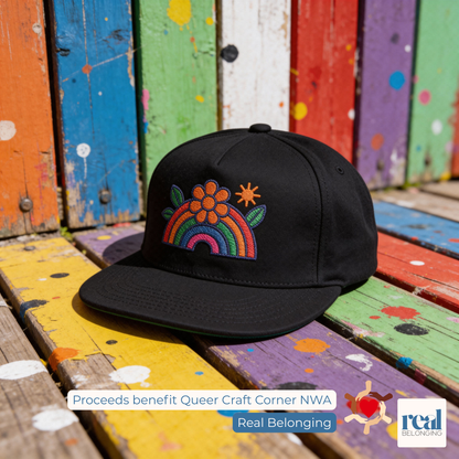 Queer Craft Corner | Flat Bill Cap With Logo