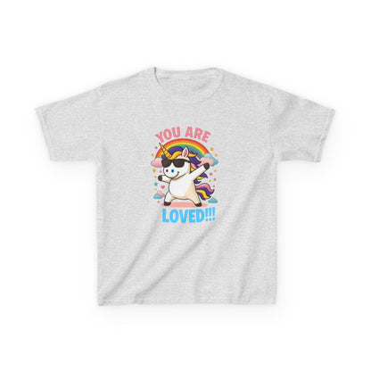 Kids clothes Ash / XL You Are Loved Unicorn T-shirt for Kids