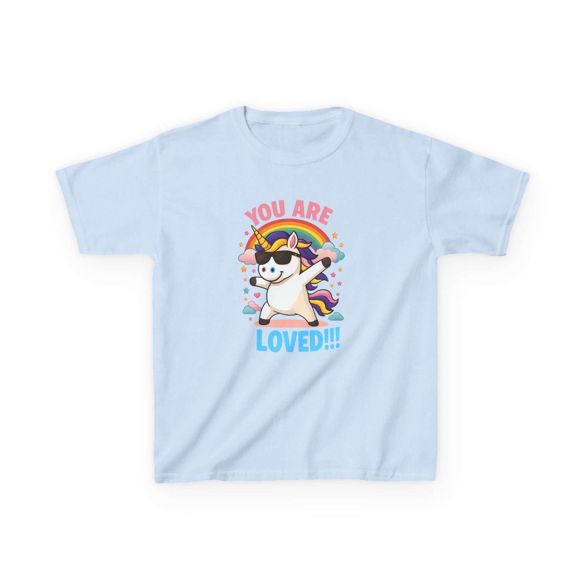 Kids clothes Light Blue / XS You Are Loved Unicorn T-shirt for Kids