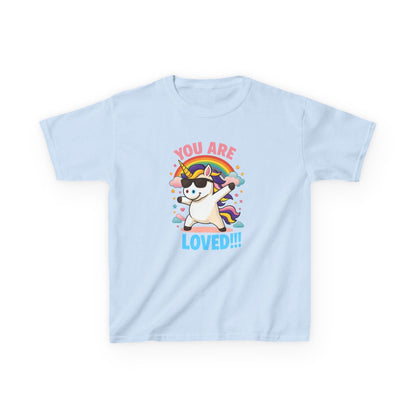 Kids clothes Light Blue / XS You Are Loved Unicorn T-shirt for Kids