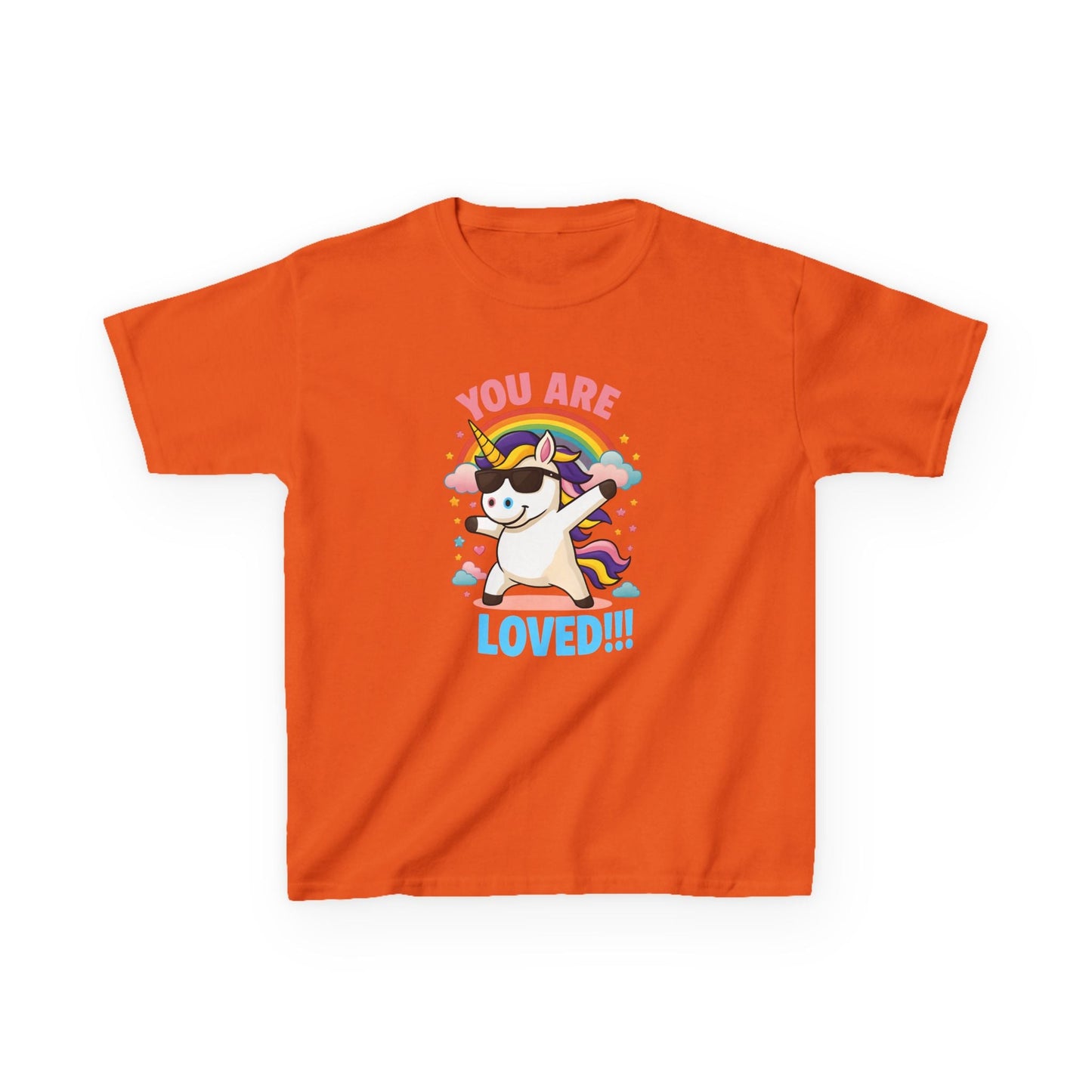 Kids clothes Orange / XS You Are Loved Unicorn T-shirt for Kids