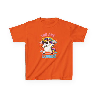 Kids clothes Orange / XS You Are Loved Unicorn T-shirt for Kids
