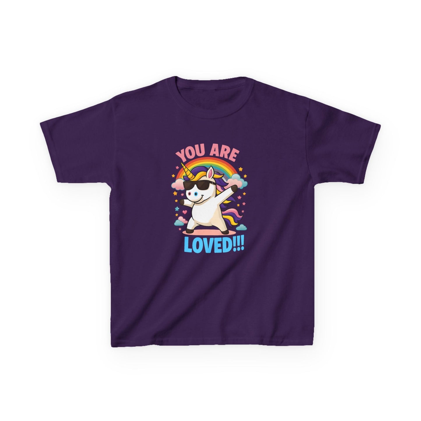Kids clothes Purple / XS You Are Loved Unicorn T-shirt for Kids