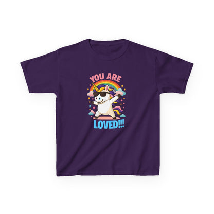Kids clothes Purple / XS You Are Loved Unicorn T-shirt for Kids