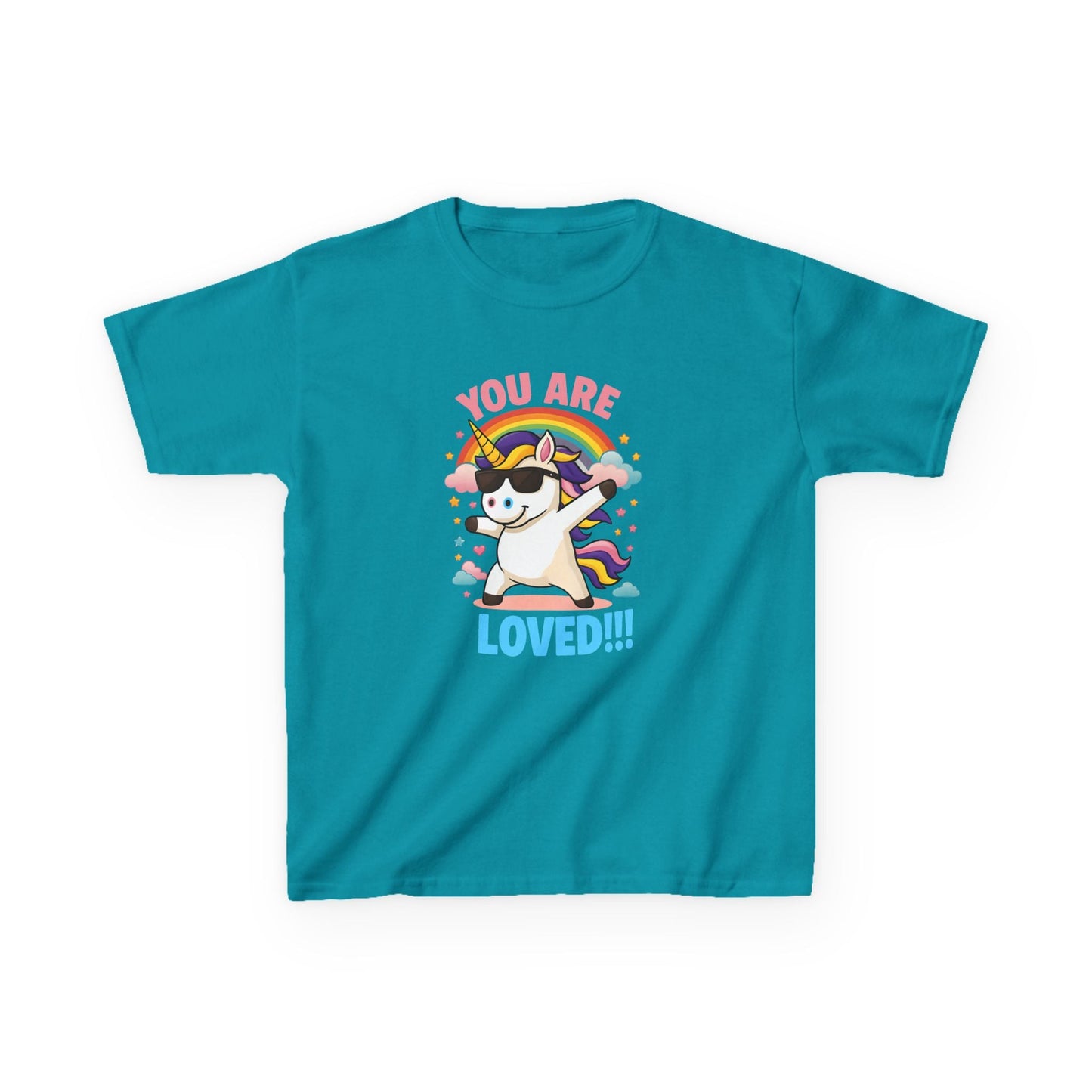 Kids clothes Tropical Blue / XS You Are Loved Unicorn T-shirt for Kids