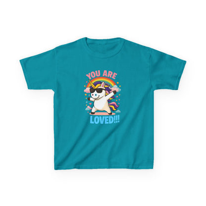 Kids clothes Tropical Blue / XS You Are Loved Unicorn T-shirt for Kids