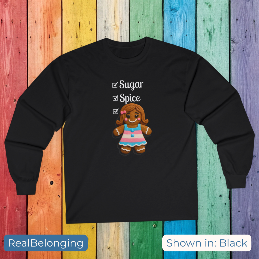 Long-sleeve Black / S Sugar, Spice & Everything Nice Gingerbread Long-sleeve