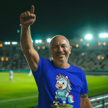 Printify T-Shirt XS / Royal / White Ally Unicorn Soccer Player T-shirt for Trans Athletes and Allies